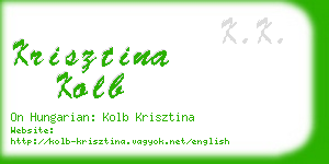 krisztina kolb business card